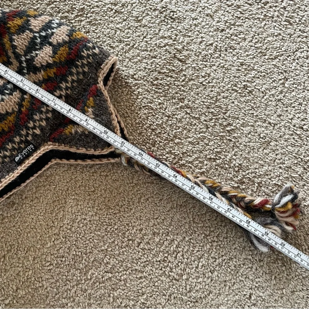 Wool Nordic Design Everest Earflap Knit Hat - Multicolor Pattern Hygge Scandi